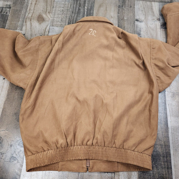 Mens Zero Restriction ZR size M Brown Soft Microfiber Polyester Full Zip Jacket - Picture 2 of 7